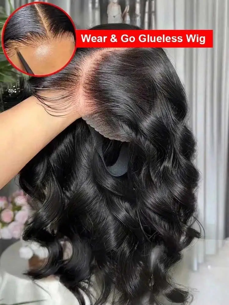 13x4 13X6 Wear And Go Body Wave Glue less Human Hair Wigs
