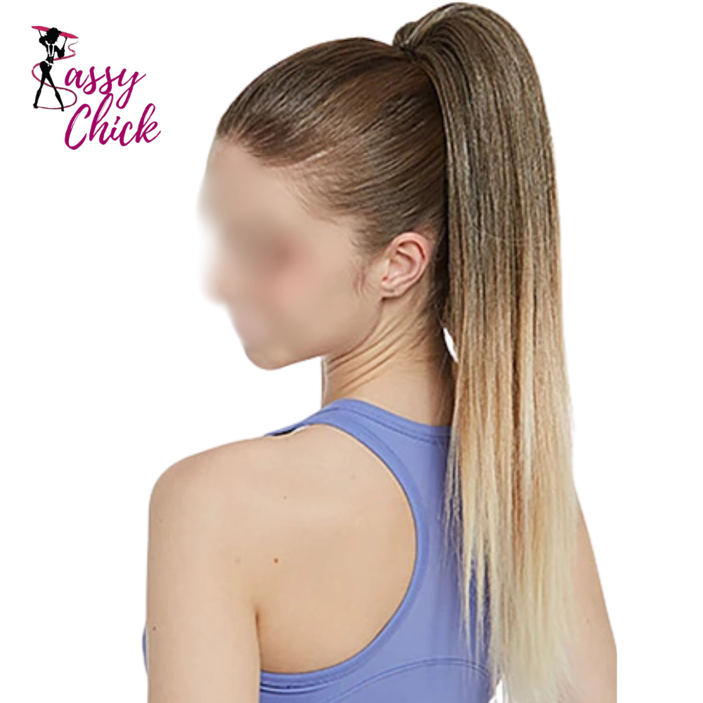 20 Inch Smooth Heat Resistant Synthetic Ponytail Extensions Sassy Chick Logo