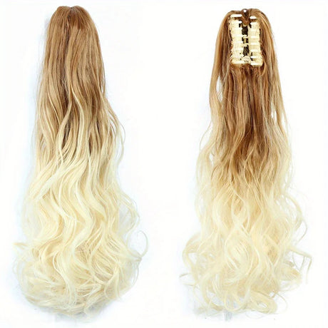 24" Synthetic Wavy Ponytail Extension blonde/ beach blonde