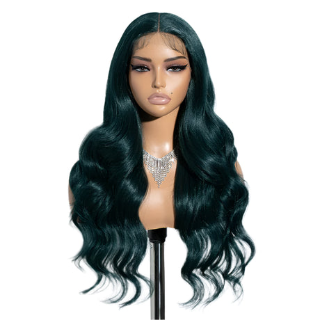 26“ Highlight Honey Brown Body Wave Wig blue