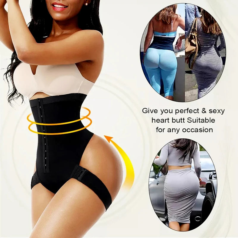 Model using 2 in 1 Tummy Trainer Butt Lifter Body Shaper