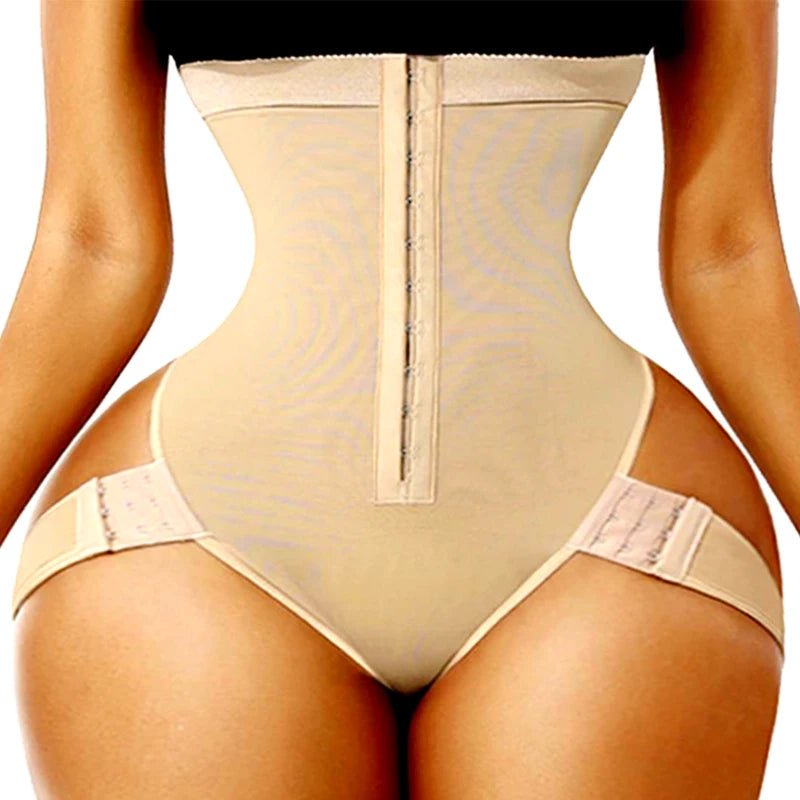 Beige 2 in 1 Tummy Trainer Butt Lifter Body Shaper