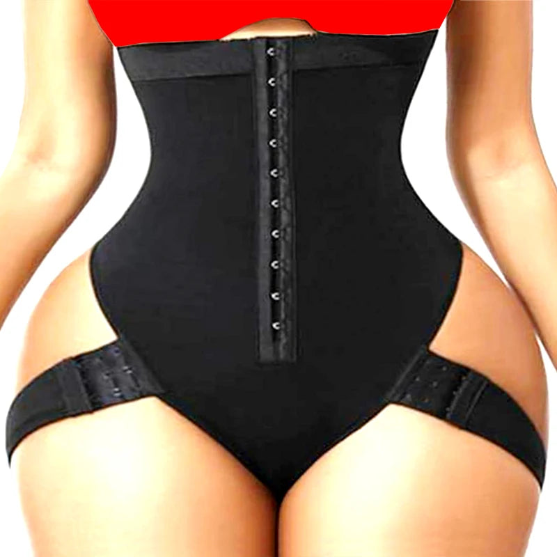 Black 2 in 1 Tummy Trainer Butt Lifter Body Shaper