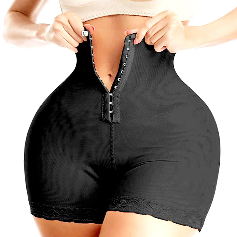 Black 2 in 1 Tummy Trainer Butt Lifter Body Shaper