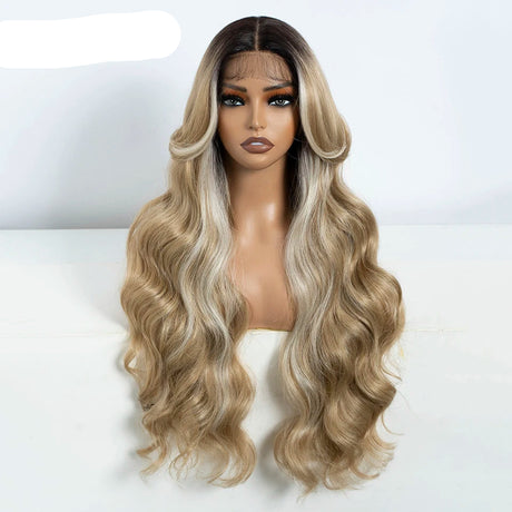 30" Long Body Wave Lace Wig blonde