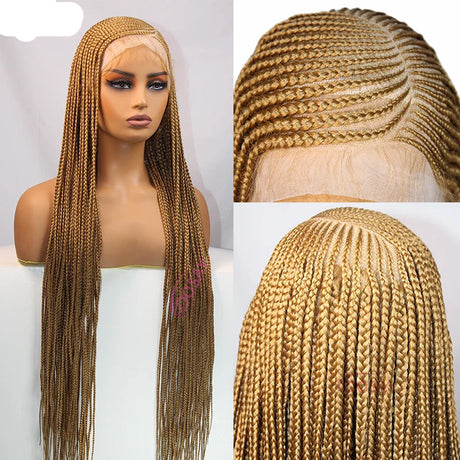 613 Blonde 36" Cornrow Box Braided Wig Blonde