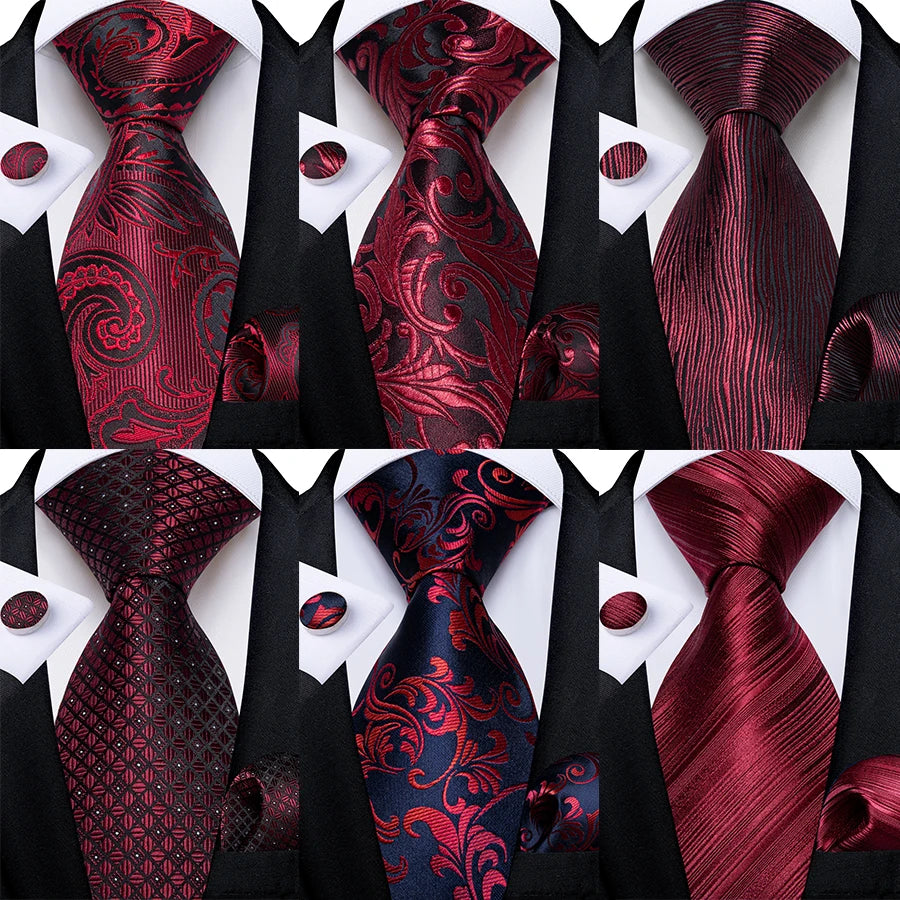 Collection of 8cm Luxury Floral Striped Solid Men's Tie