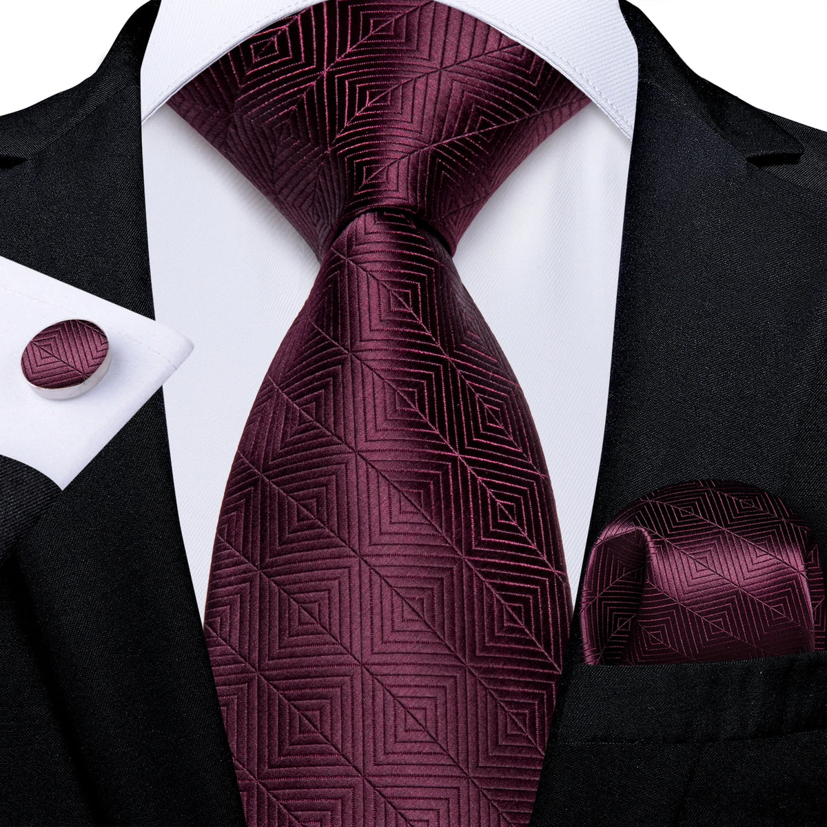 8cm Luxury Floral Striped Solid Men's Tie