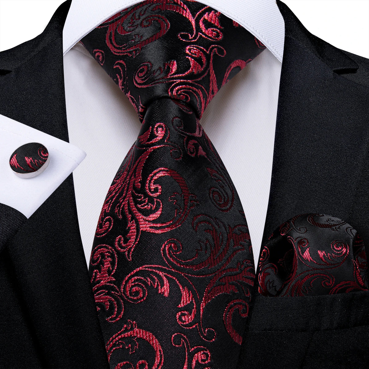 8cm Luxury Floral Striped Solid Men's Tie