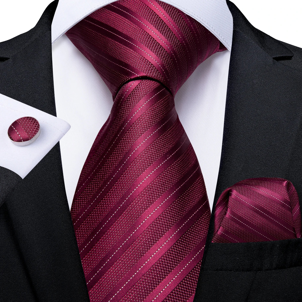 8cm Luxury Floral Striped Solid Men's Tie