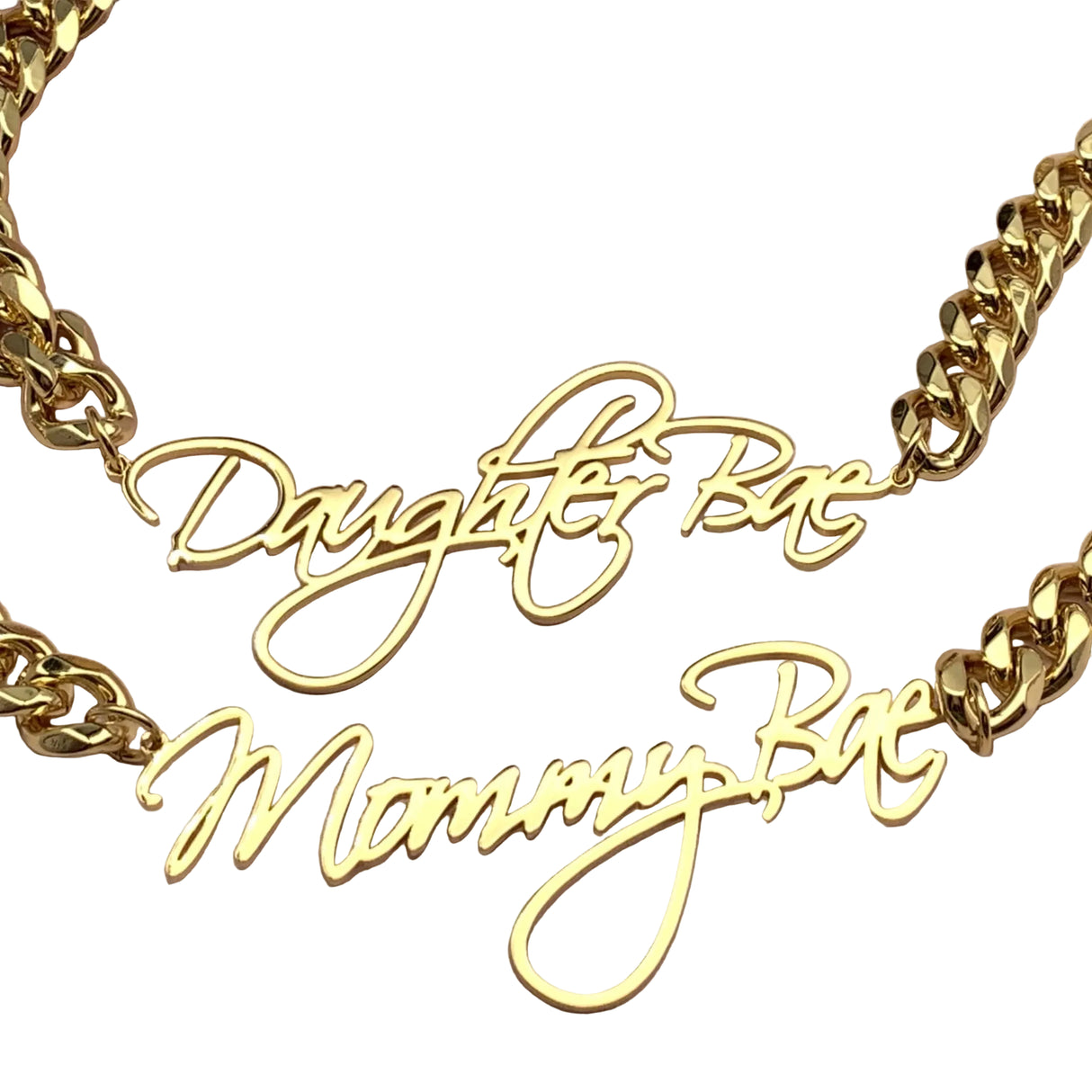8mm Cuban Customized Cursive Nameplate Necklaces