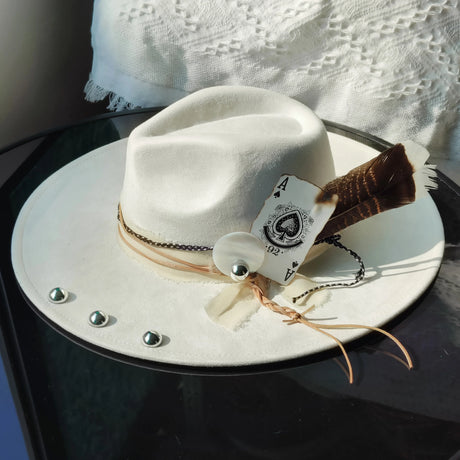 white fedora hat