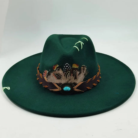 green suede hat