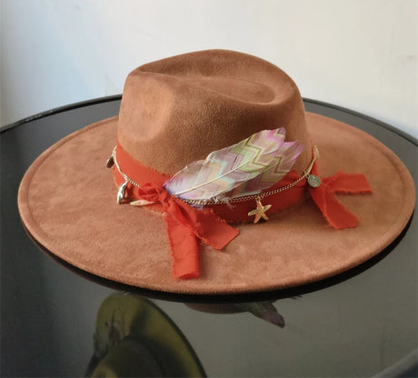 pink suede hat