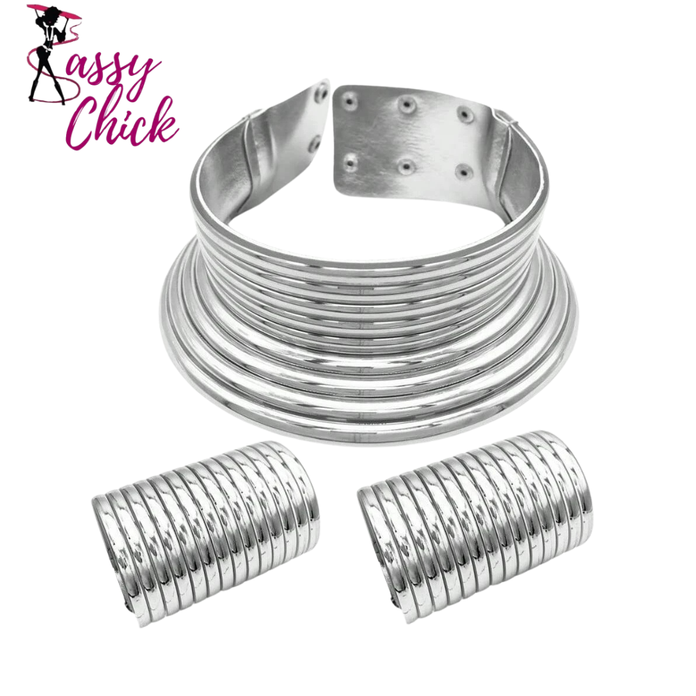 Adjustable Torques Jewelry Set Sassy Chick Logo