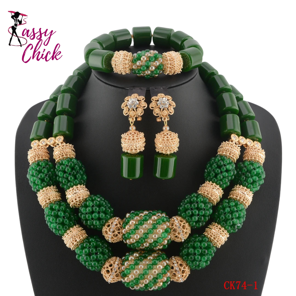 African Beads for Women Wedding Jewelry Set Sassy Chick Logo