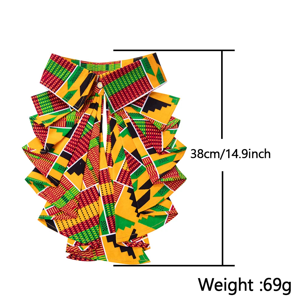 African Collars Blouse Bow size