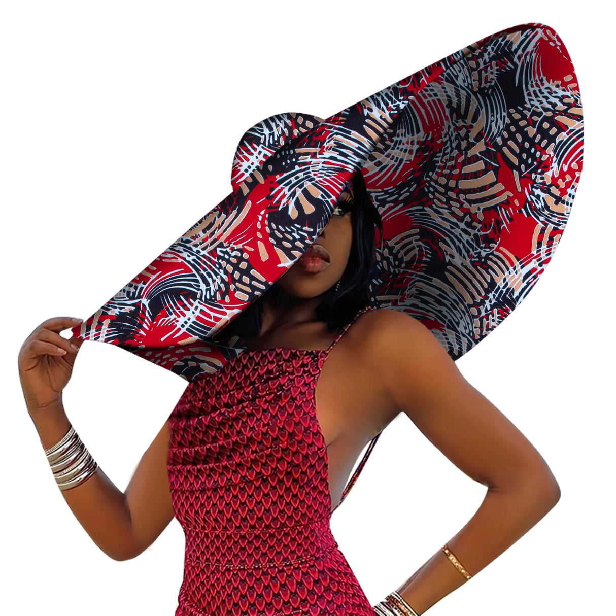 multi color African Women Summer Beach Hats Large Brim