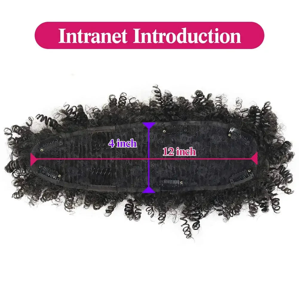 Size of Afro High Puff Synthetic Short Kinky Curly Ponytails