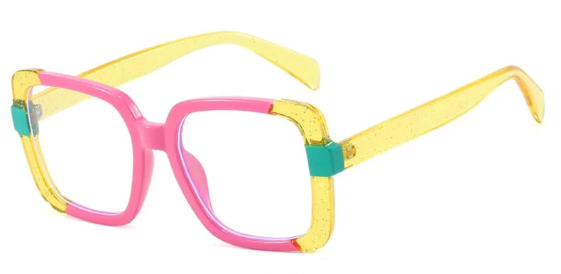 Yellow Anti-blue Light Optica Square Colorful Eyeglass