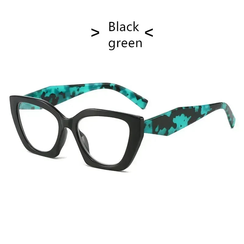 Black Green Anti-blue Light Plus Diopter Eyewear