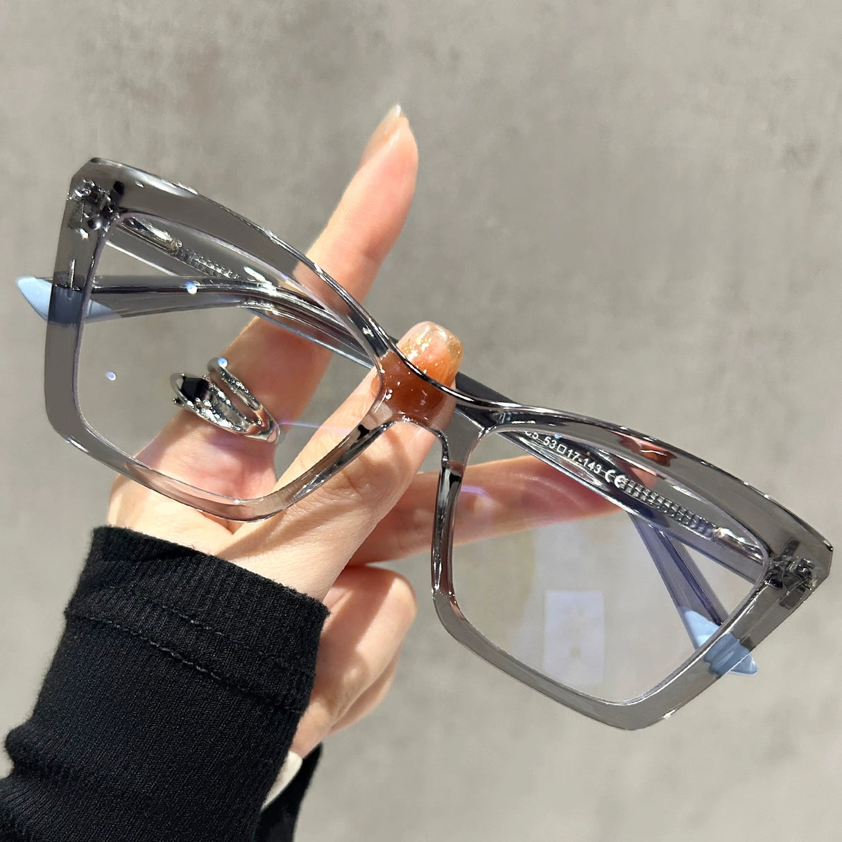 Gray Anti-blue Ray Myopia Hyperopia Cat Eye Glasses