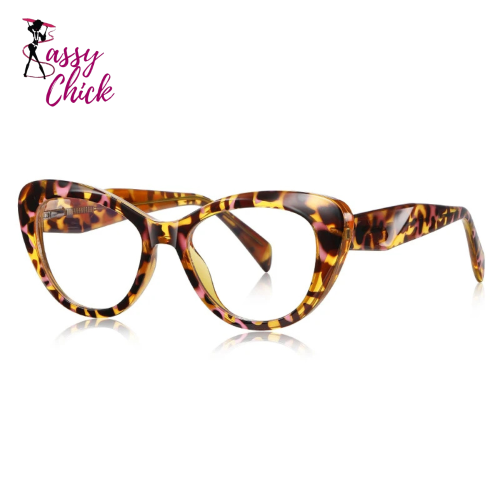 Anti Blue Light Cat Eye Reading Glasses Sassy Chick Logo