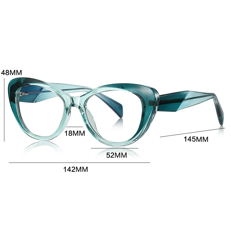Size of Anti Blue Light Cat Eye Reading Glasses