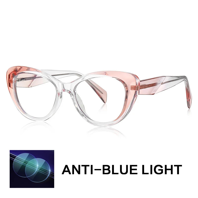 Pink Anti Blue Light Cat Eye Reading Glasses