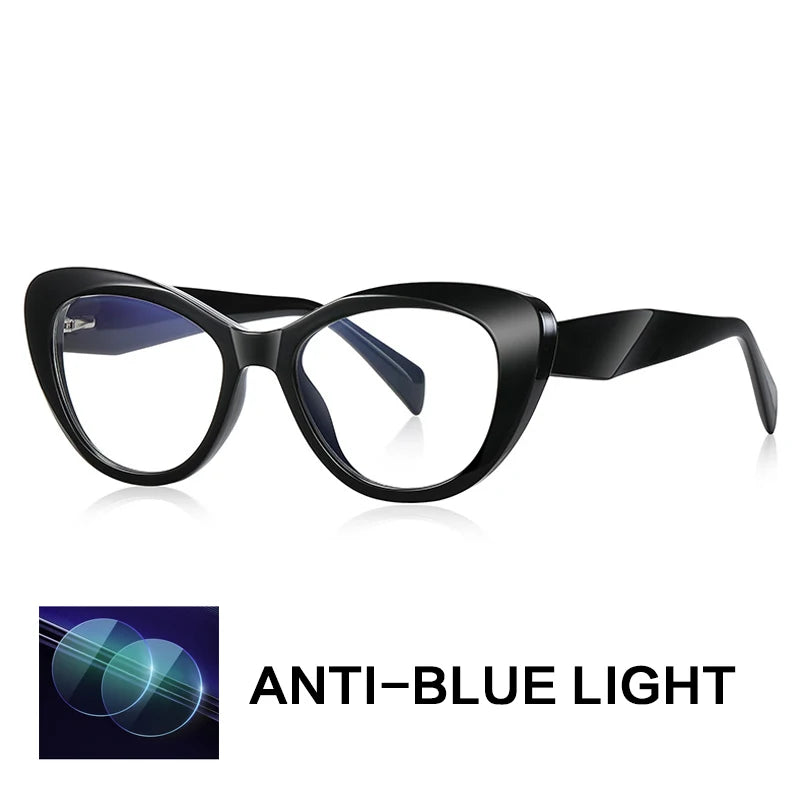 Black Anti Blue Light Cat Eye Reading Glasses
