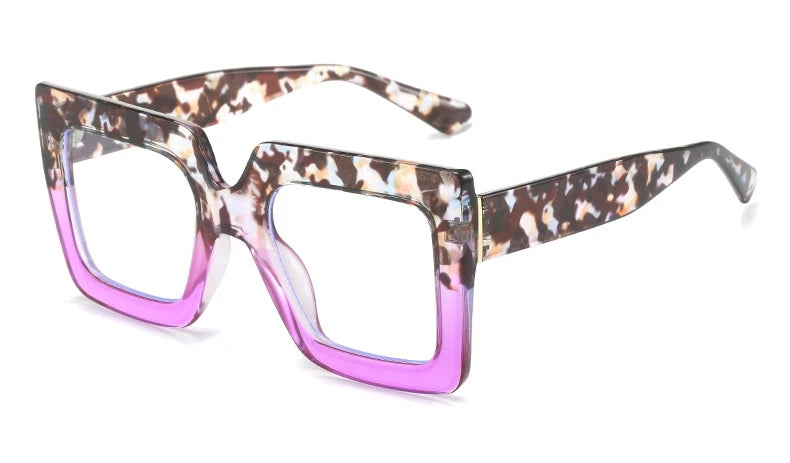 Purple Anti Blue Light Glasses Large Square