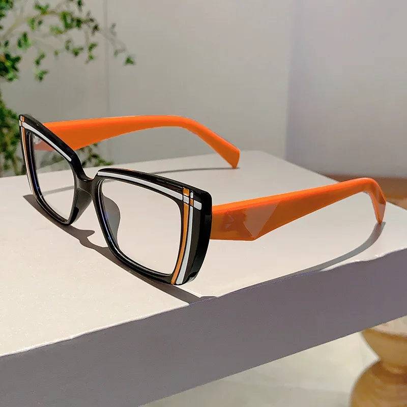 Anti Blue Light Optical Square Glasses orange