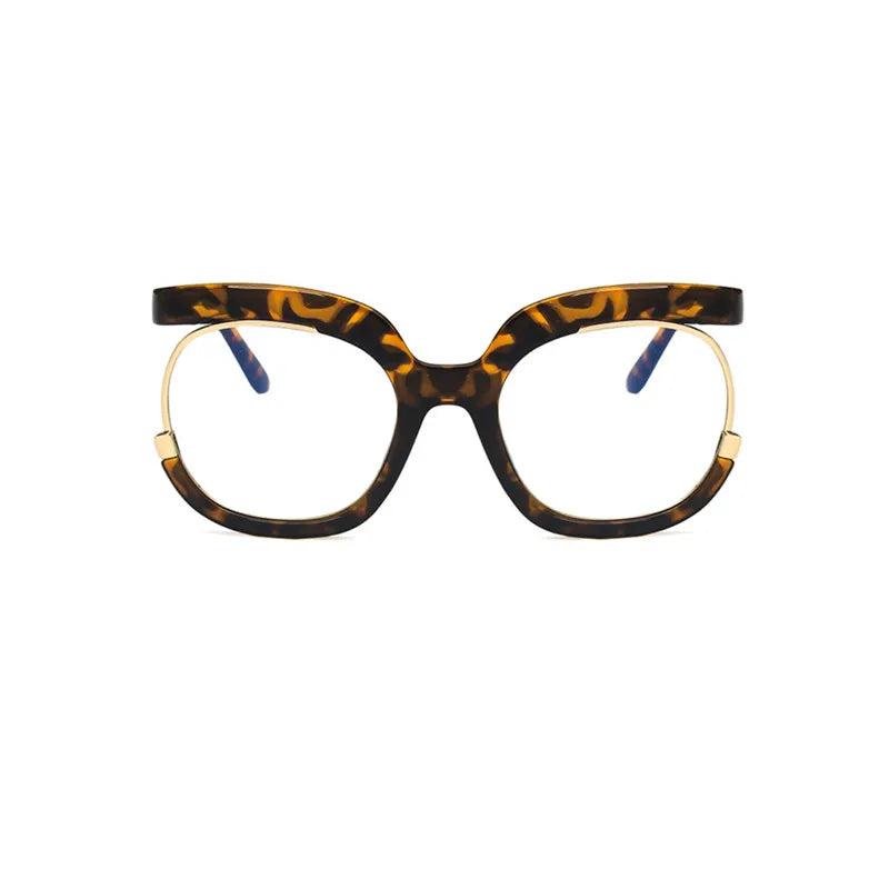 Leopard Anti Blue Light Vision Distance Computer Eyeglasses