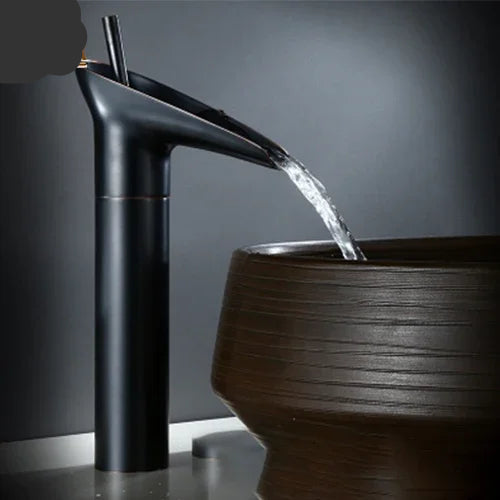 Antique Bronze Waterfall Basin Faucet