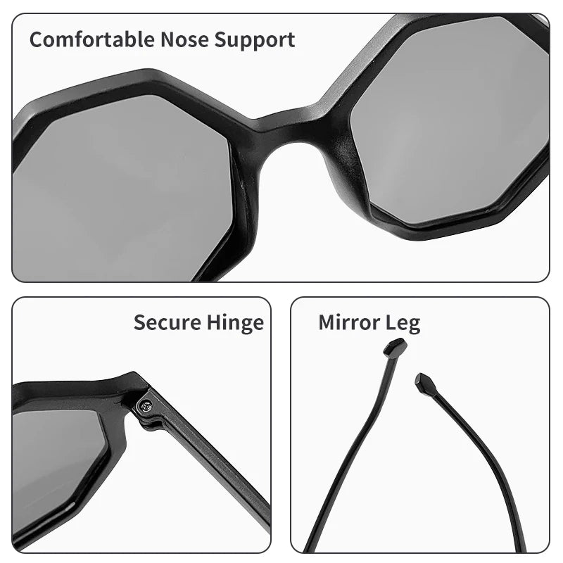 Baby Girls Outdoor Cute Striped Polygon UV400 Sunglasses