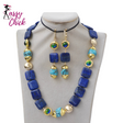 Baroque Turquoise Lapis Lazuli Necklace Earring Sassy Chick Logo