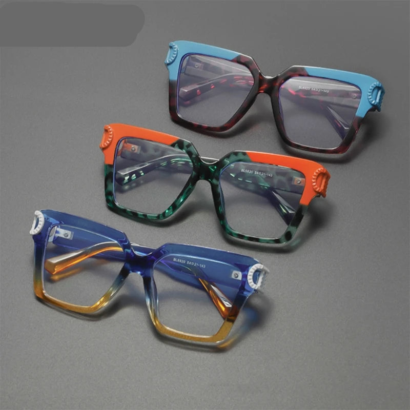 Collection of Big Frame Anti-Blue Light Myopia Eyeglasses