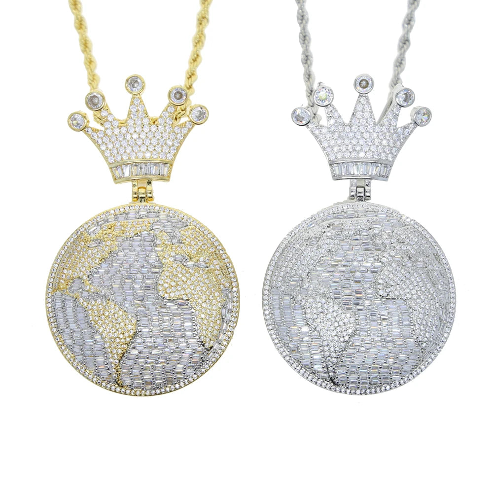 gold pendant and silver pendant