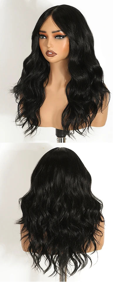 Black 6x4 Body Wave Synthetic Heat Resistant Cosplay Wig