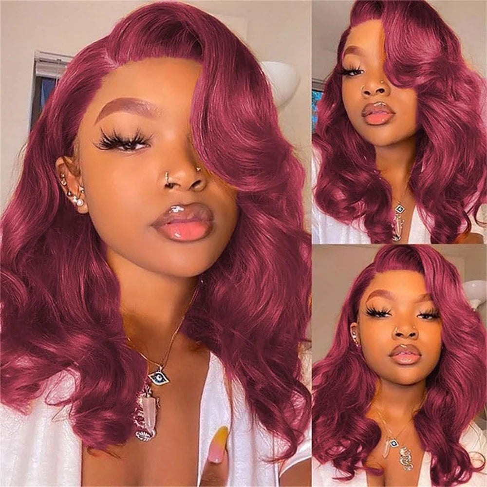 Model Using Body Wave 13X4 Lace Bob 100% Human Hair Wig