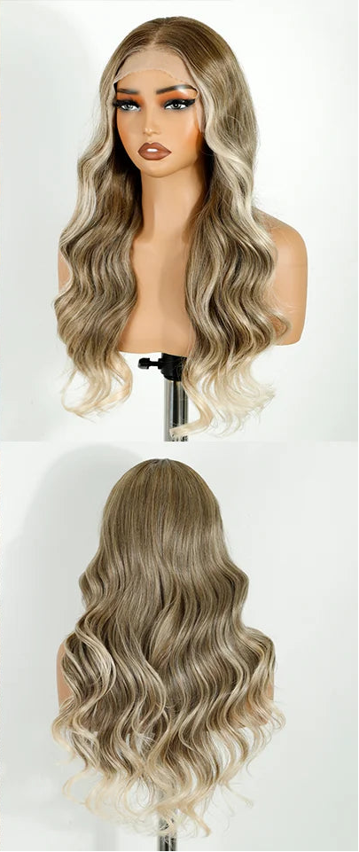 Body Wave 26 Inch Long Frontal Lace Synthetic Wigs
