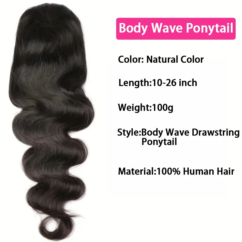 Body Wave Ponytail Extensions Human Hair Extensions
