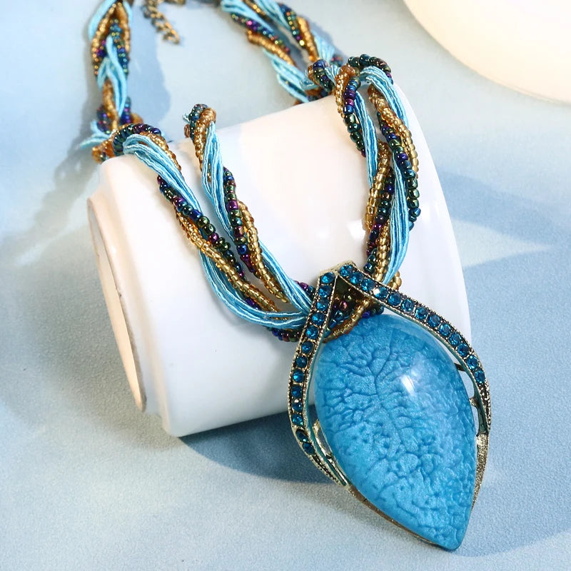 Blue Bohemia Ethnic Handmade Necklace For Women