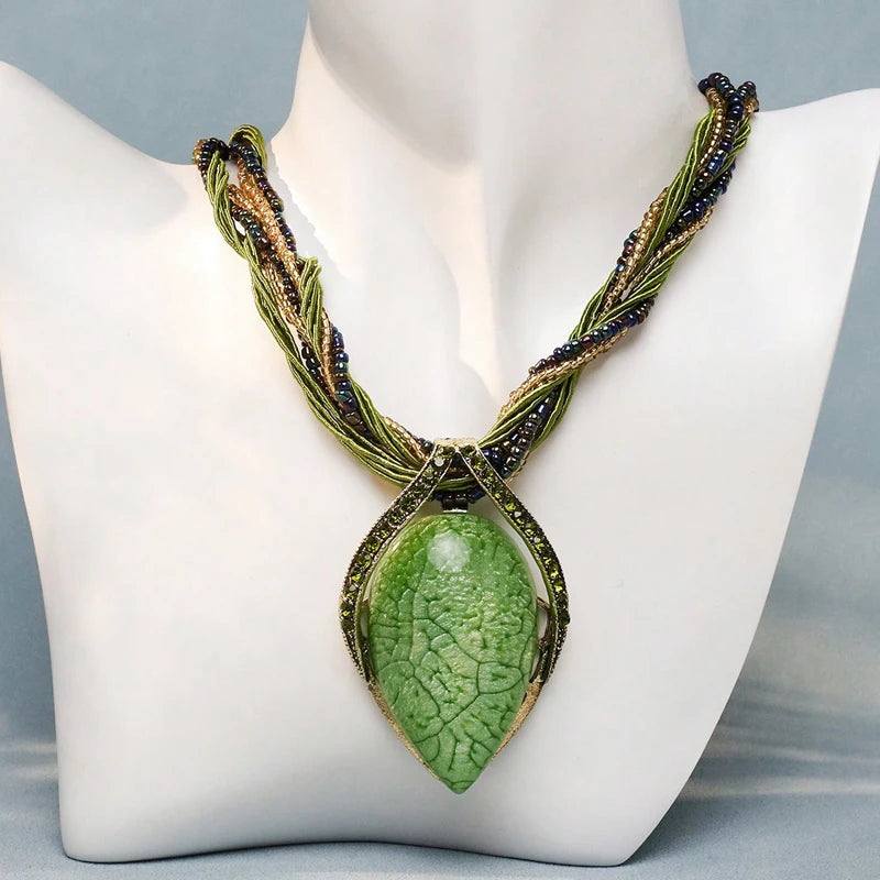 Green Bohemia Ethnic Handmade Necklace For Women