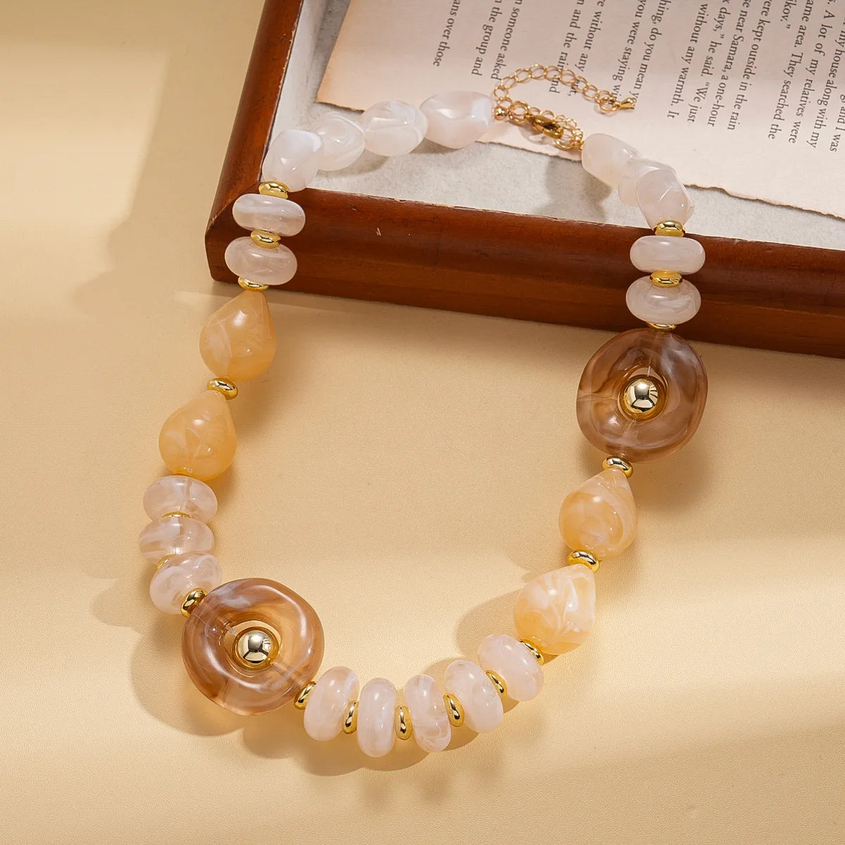 Bohemian Acrylic Irregular Colorful Bead Necklaces