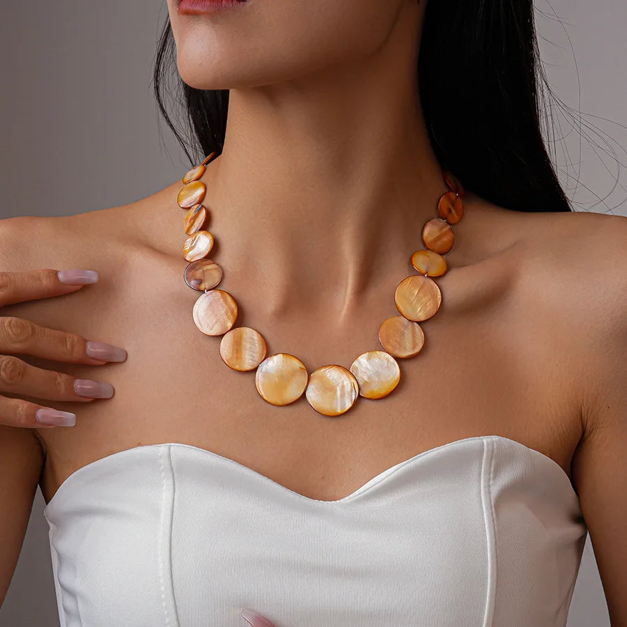 Bohemian Acrylic Irregular Colorful Bead Necklaces