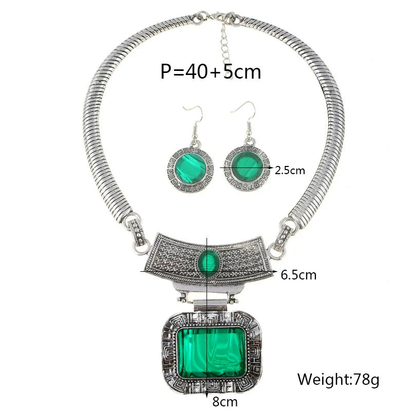 Size of Bohemian Alloy Acrylic Sheet Statement Jewelry Set