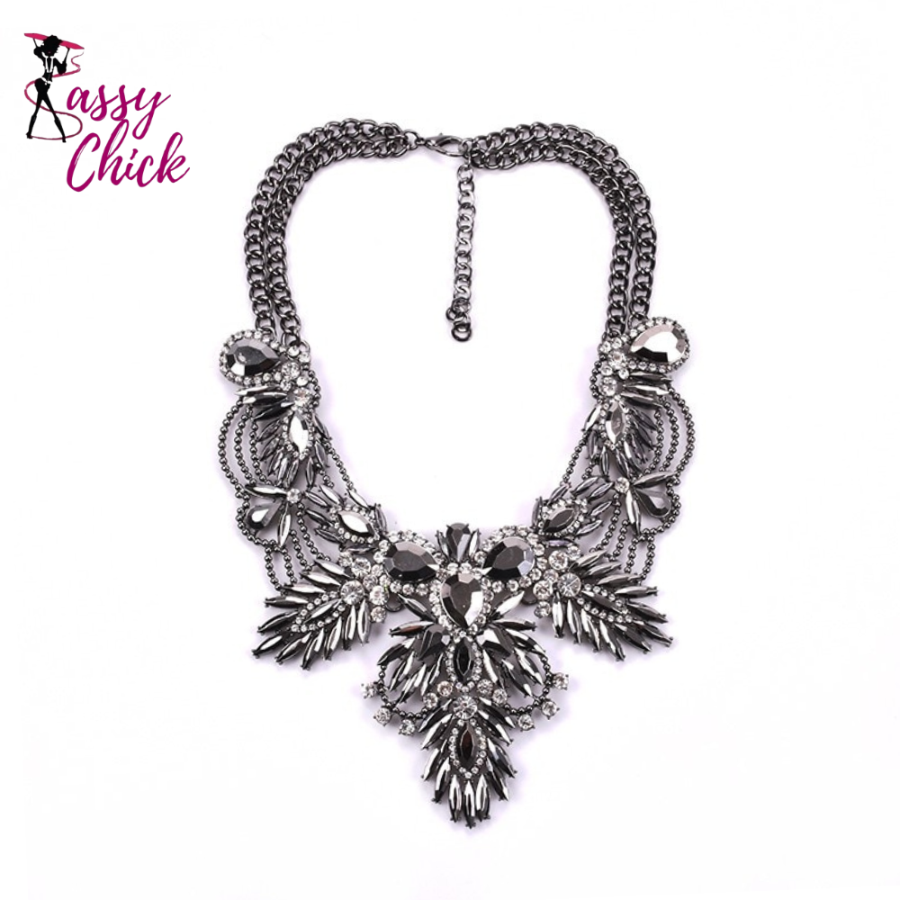 Bohemian Crystal Necklace Sassy Chick Logo