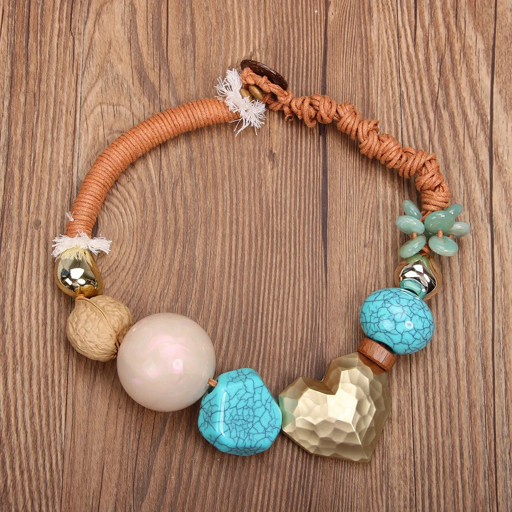 Bohemian Statement Beach Party Necklace
