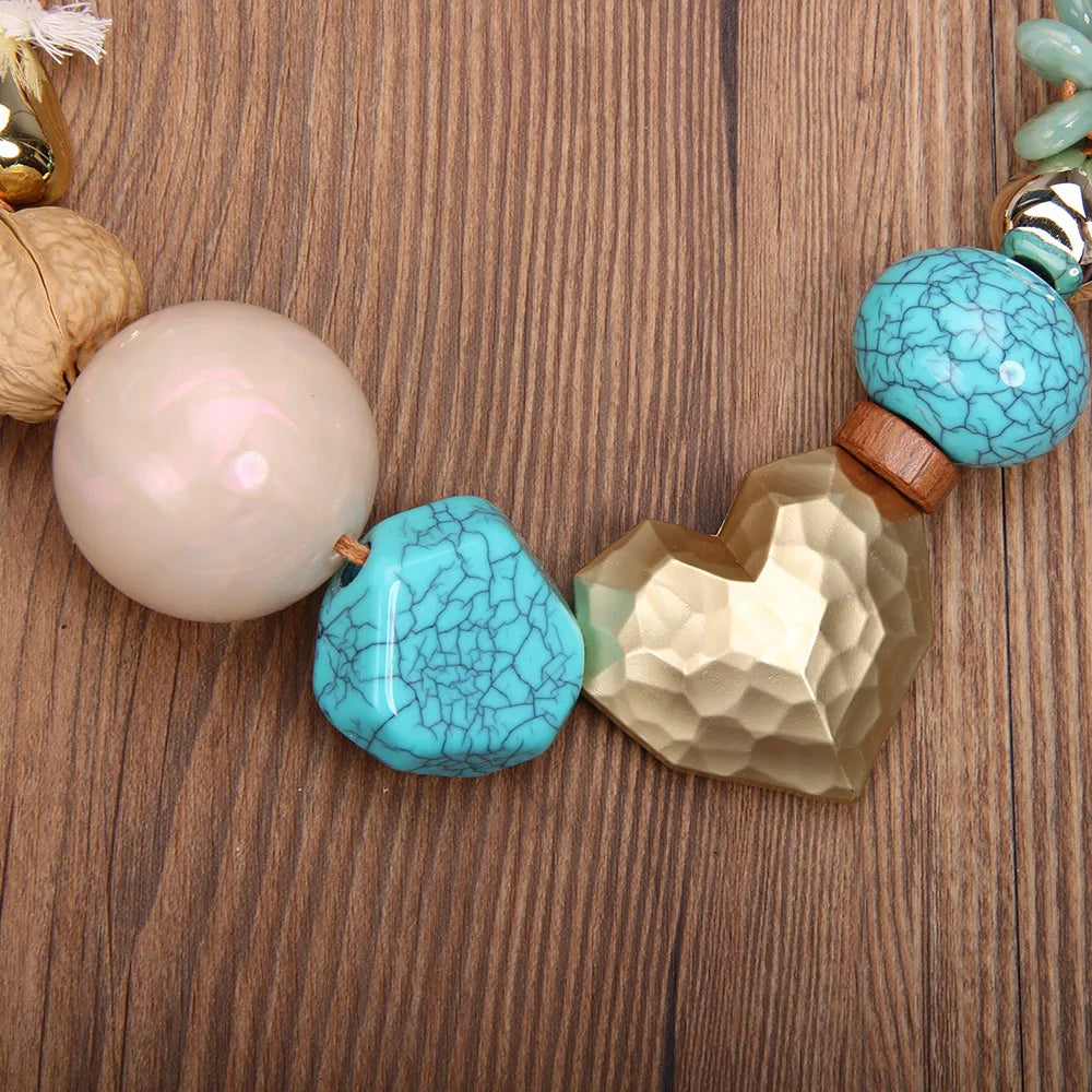 Bohemian Statement Beach Party Necklace